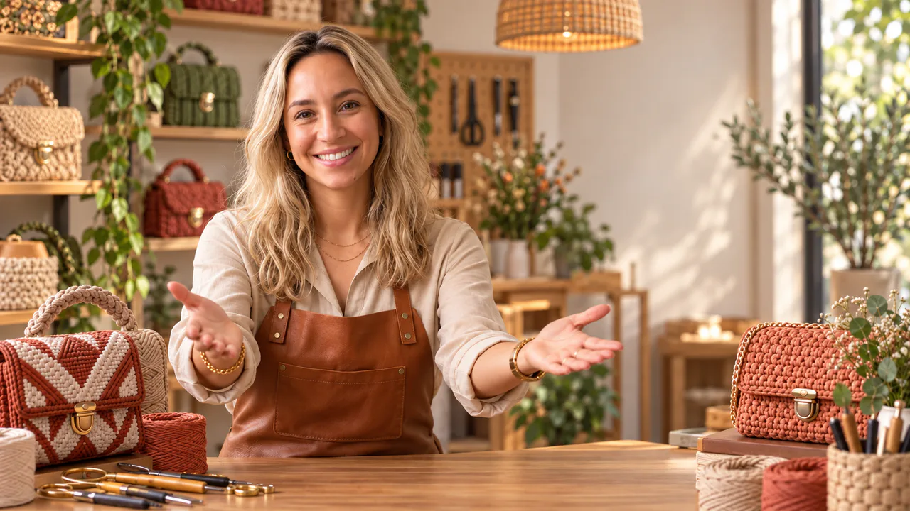 Valeria da la bienvenida en su atelier